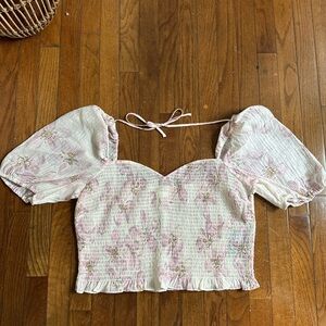 Floral Puff Sleeve Top